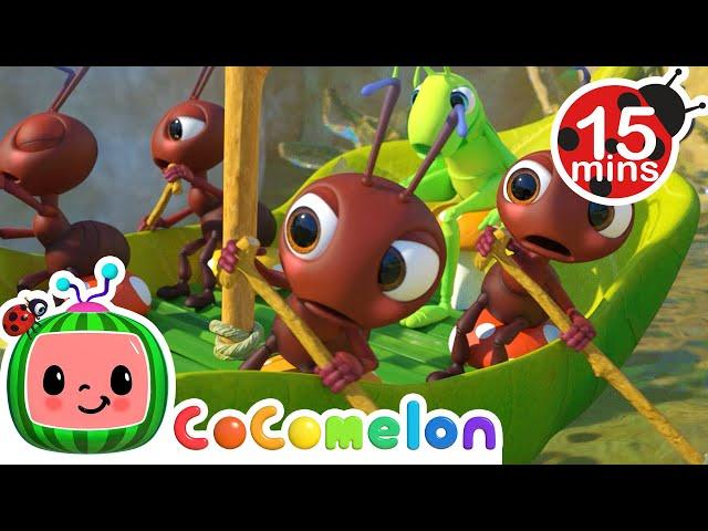 [ 15 MIN LOOP ] Row Row Row Your Boat (Ant Version) | More Nursery Rhymes & Kids Songs - CoComelon