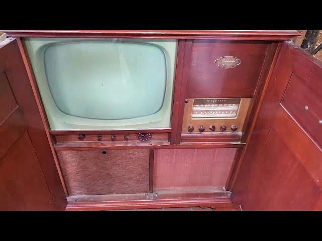 Early 1950s Magnavox TV AM FM Radio Combo Unit Evaluation Impressive 6L6 Tube Wonder