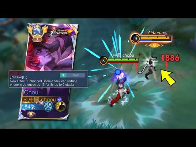 CHOU EXP LANE IS BACK!! CHOU REVAMPED IS FINALLY HERE!! - Mobile Legends