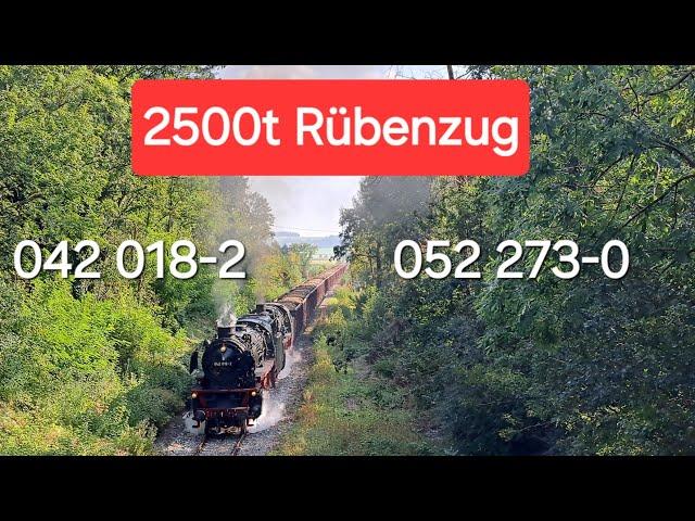 2500t beet train must be accelerated! - Steam locomotives make Auhausen tremble