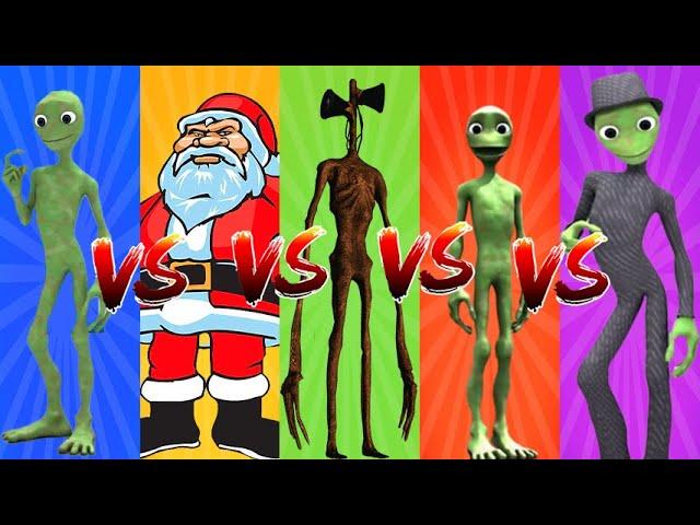 color dance challenge dame tu cosita vs Me Kemaste vs siren head vs bad santa - alien dance