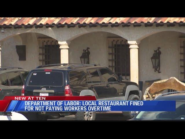 Department of Labor: Local Restaurant fined for not paying overtime