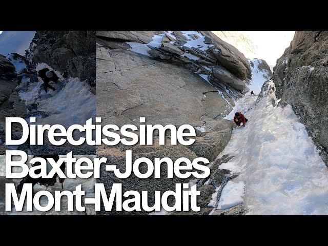 Directissime Baxter-Jones Mont-Maudit mountaineering chute Chamonix Mont-Blanc