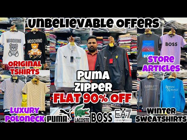 Unbelievable Offers  | Upto 90% Off | Puma Zipper,Tshirts,Poloneck | Branded Clothes in Mumbai