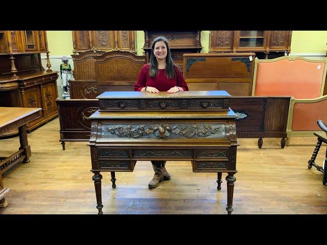 Exceptional Antique Desk with Secret Compartments | EuroLuxHome.com