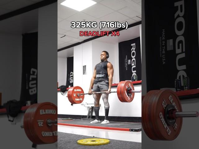 325KG (716lbs) X 4 for a huge all time PR