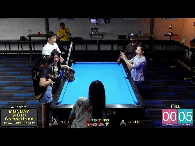 Double Kiss Pool Hall Pattaya Monday 9 Ball Table 1 (19/8/24)