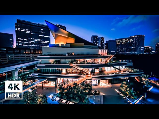 Dusk in Takeshiba, end of summer in Tokyo | 4K HDR with Japanese ambience