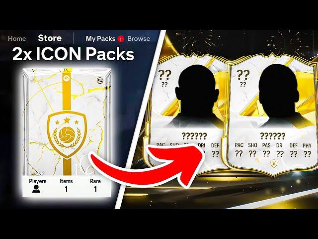 I PACKED 2x ICONS!  FC 25 Ultimate Team