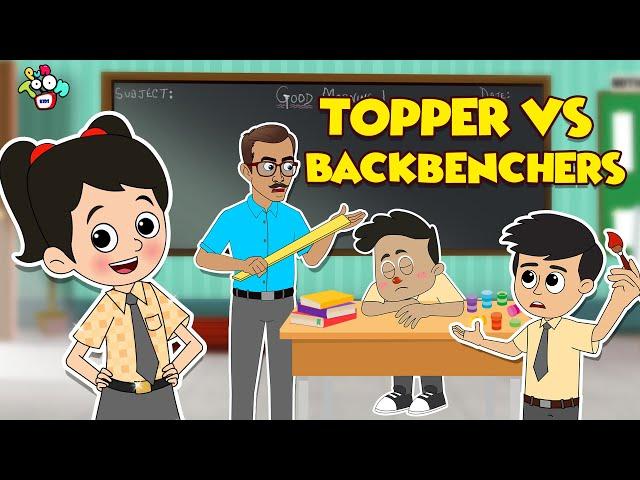 Topper Vs Backbenchers | Animated Stories | English Cartoon | Moral Stories | PunToon Kids