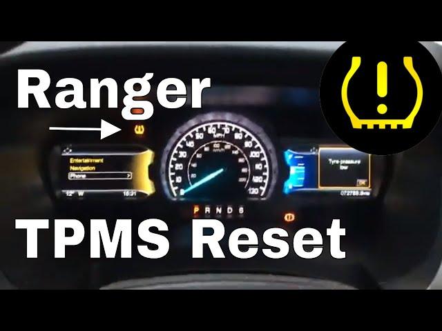 Ford Ranger TPMS reset tyre pressure monitoring system warning light reset 2016 2017 Digital dash