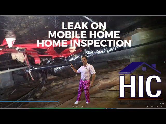 Leak on Mobile Home Inspection