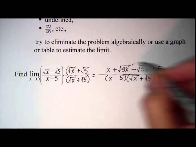 Finding Limits by Rationalizing the Numerator