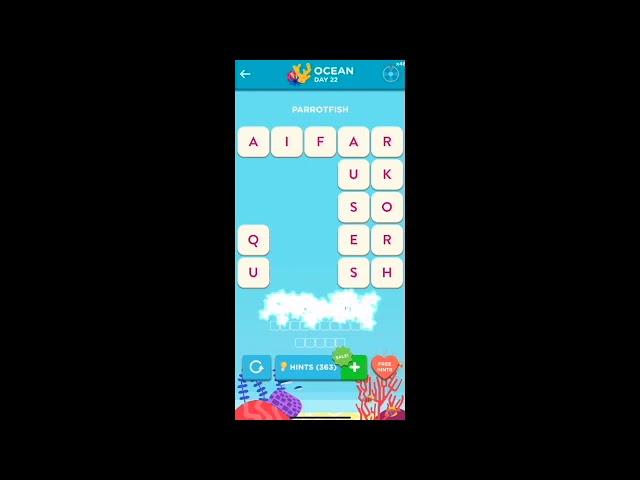 WordBrain 2 Ocean Event Day 22 July 1 2023 Answers, Solutions and Walkthrough