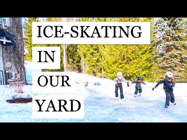 ICE-SKATING in our YARD / MOM OF 10 / Taina Liccardo-Toivola / LARGE FAMILY / Homeschooling family.