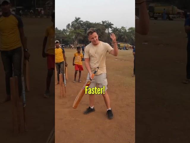 Foreigner Plays Cricket with Indians 