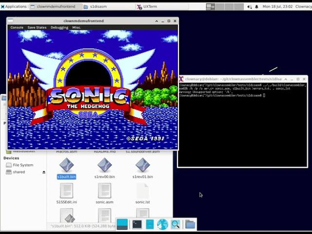 Building Sonic 1 on Linux with clownassembler