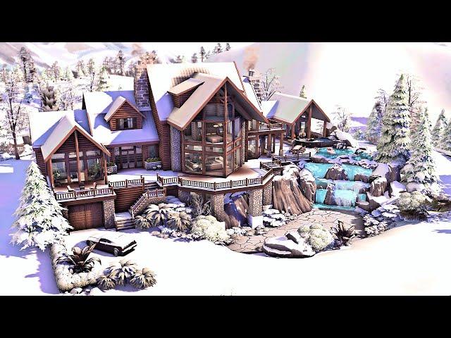 Luxurious Mountain Lodge | The Sims 4 Speed Build