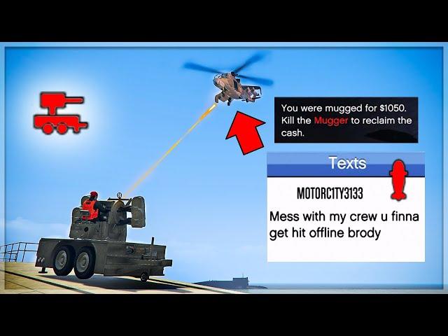 Flak Cannon + Submarine Trolling ANGRY Griefers on GTA Online