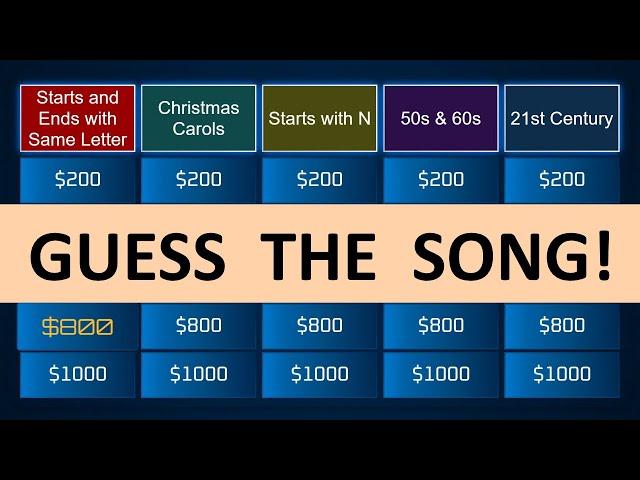 Guess the Song Jeopardy Style | Quiz #44