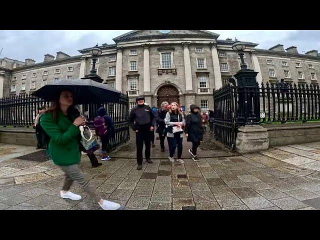 DUBLIN, IRELAND, DUBLIN WALK, TRINITY COLLEGE, 4K