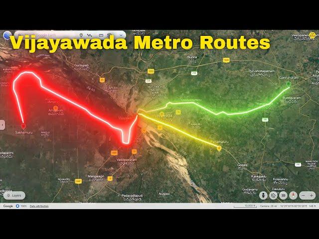 Vijayawada Metro Routes and Stations | #andhra #updates