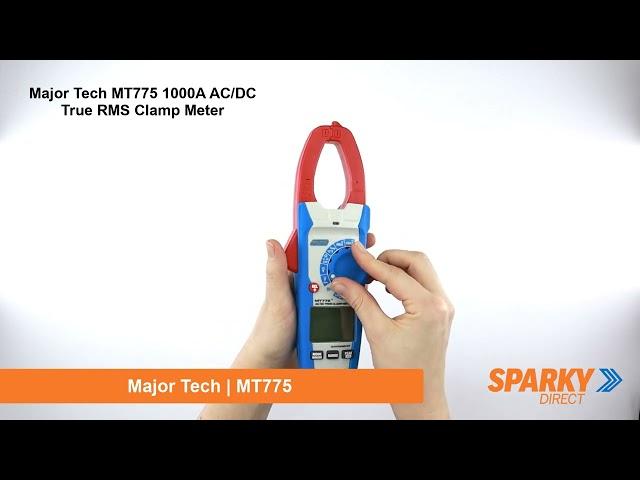 Major Tech MT775 | 1000A AC/DC True RMS Clamp Meter