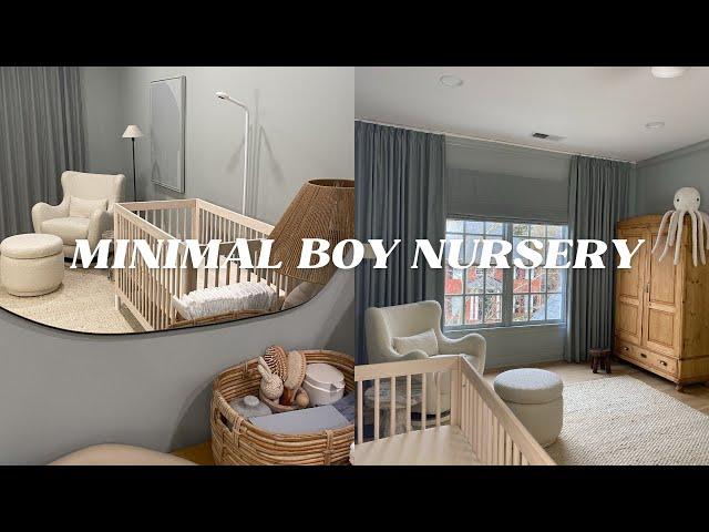 Modern Minimal Boy Nursery Tour