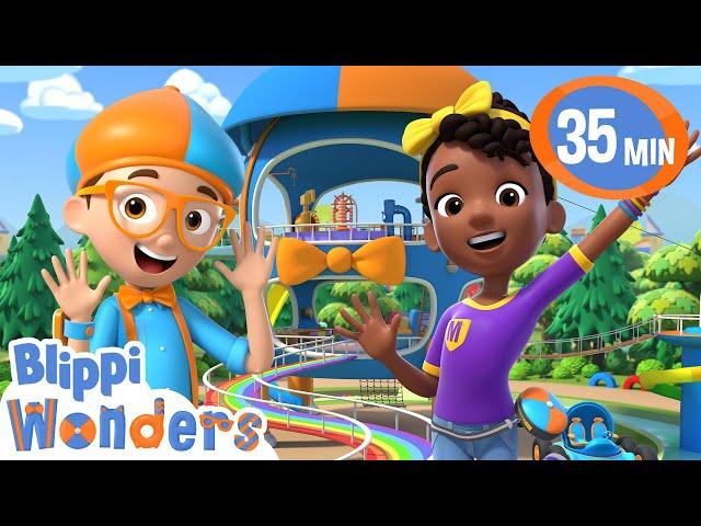 Ultimate Playground + 35 Minutes of Blippi Wonders! | Kids Cartoons | Party Playtime!