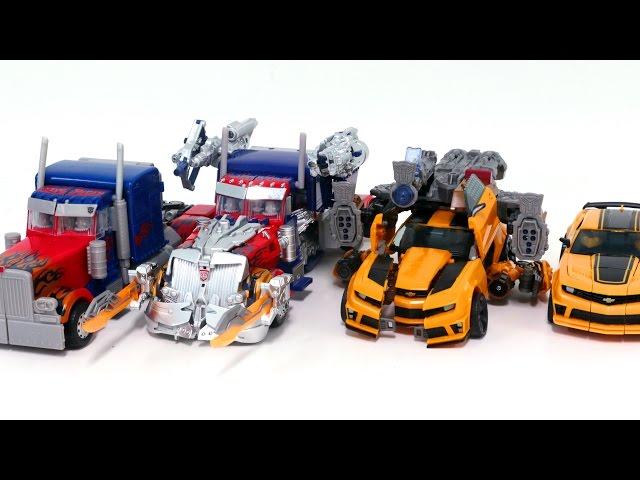 Transformers Movie 3 Dotm Leader Bumblebee Optimus Prime Same 4 Vehicles Truck Robot Car Toys