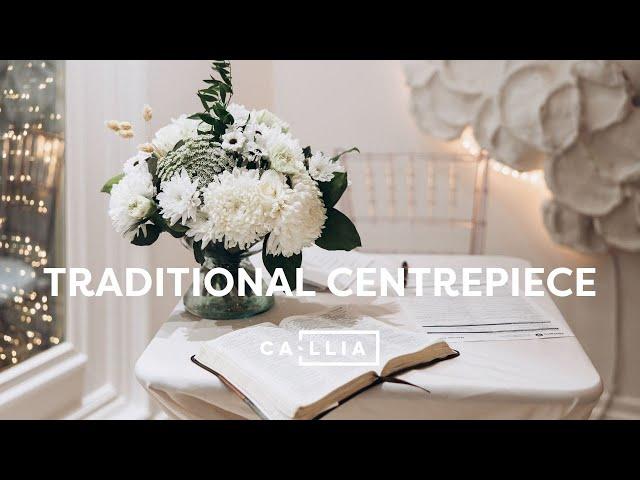 Traditional Floral Centrepiece with Callia Flowers