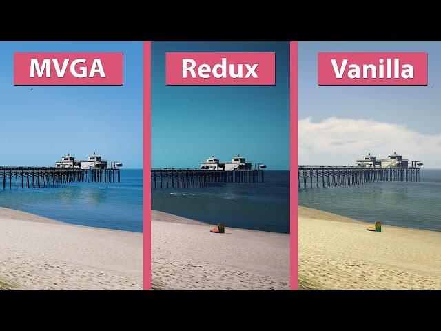 4K UHD | GTA 5 – Make Visuals Great Again vs. Redux vs. Vanilla Graphics Mod Comparison