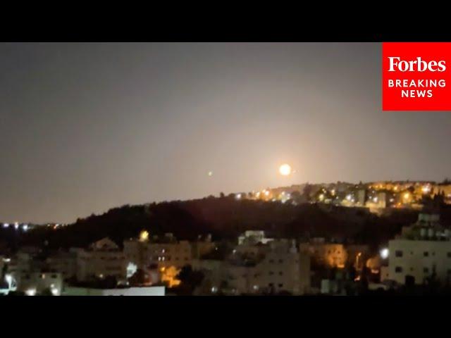 Explosions Seen In The Sky Over Bethlehem As Iran Continues Missile Attacks On Israel