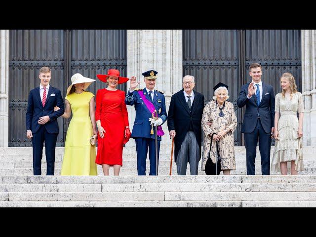 Belgian Royal family attend mass at National Day 2023 in Brussels