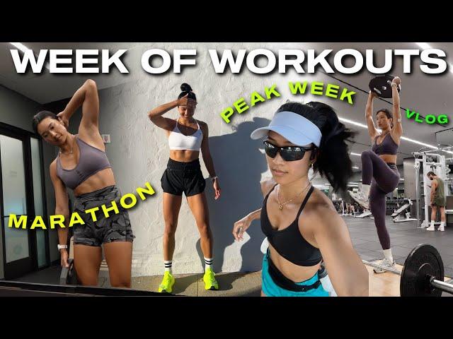 MY WEEK OF MARATHON TRAINING | Running, Gym Workouts + Peak Week!!!