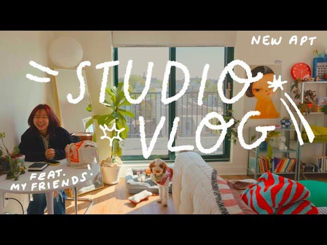 Day in the Life of 3 Self-Employed Art Girlies  STUDIO VLOG