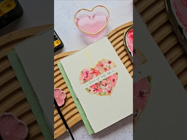 Valentine's Watercolor Card Idea