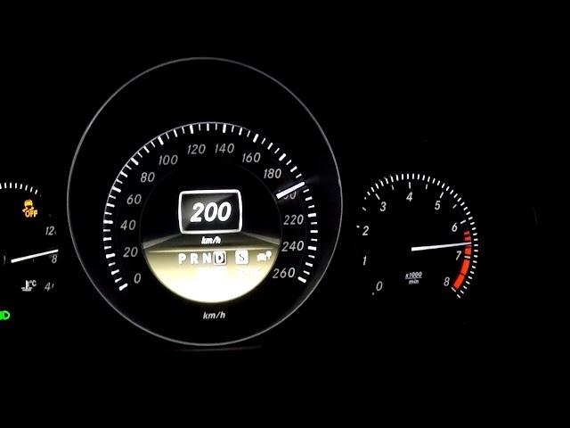 Mercedes Benz C350 S204 (306ps) 7G-Tronic Plus Acceleration / Beschleunigung / Speedometer 0-200km/h