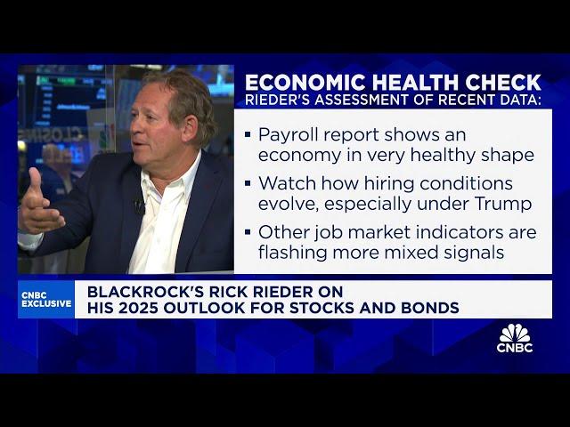 BlackRock's Rick Rieder: Unless employment starts to soften, rates aren't going to come down