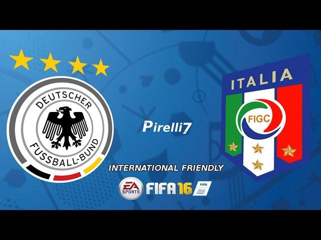 FIFA 16 Predicts: Germany vs Italy |International Friendly| Legendary Difficulty - by Pirelli7