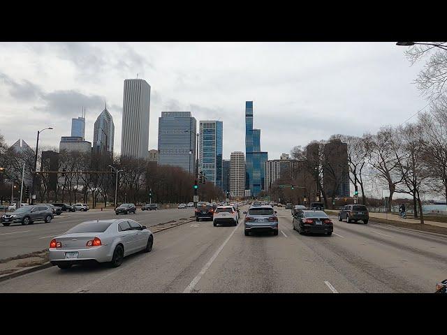 Driving to and through Downtown Chicago, the Stevenson Expressway to Lake Shore Drive