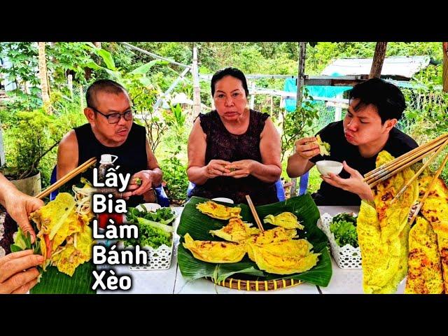 Thèm Bánh Xèo Cha,Con Út Huy được mẹ Mai Đãi Nguyên Mẹt Bánh Ăn Ná Thở | Uthuyvlogs.