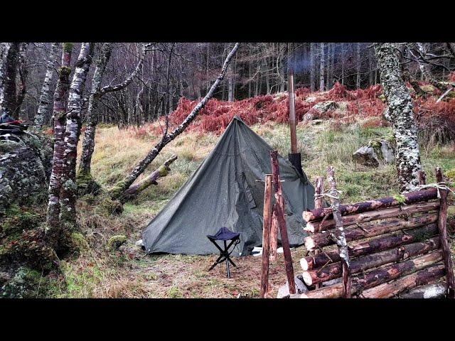 Polish Lavvu hot tenting winter camp | Outbacker Stove | Tbs Boar | NC500 | Overnighter.