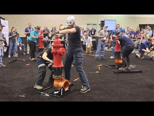 AWWA  girls' hydrant hysteria finals @ the convention  center  in Anaheim California 2024.