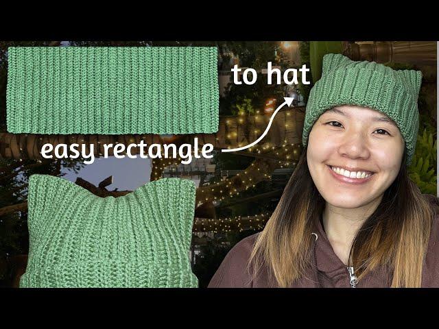 Stretchy Cat Ear Beanie/Sack Hat Crochet Tutorial