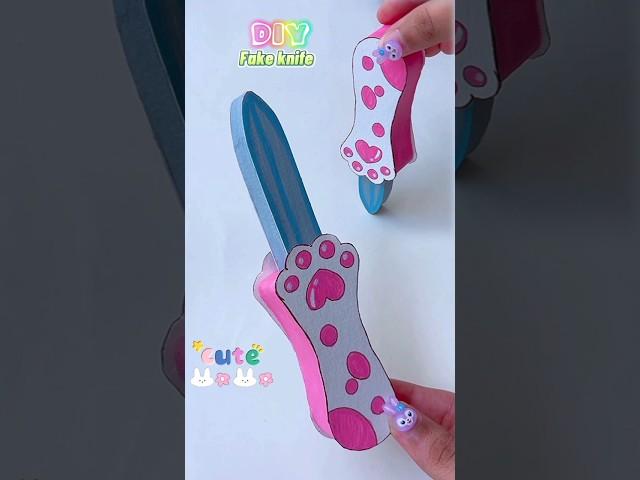 DIY Fake knife for prank  #shorts #tonniartandcraft #art #love #craft #diy #youtubeshorts