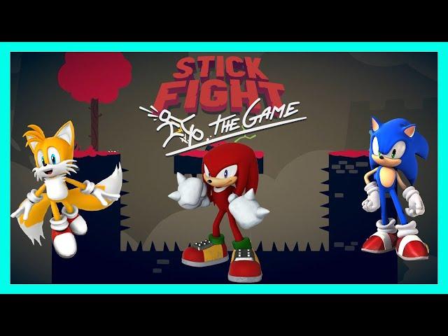 Knuckles, Tails and Sonic play more Stick Fight!