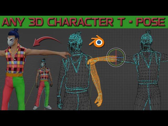 How To Make Any 3D Character T Pose In Blender