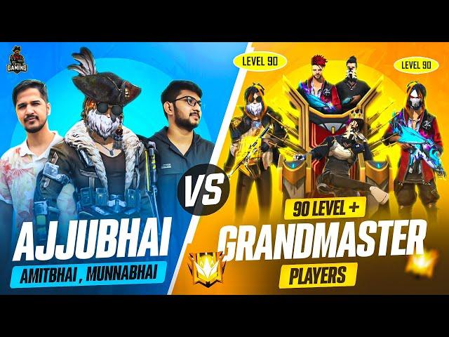 6 PRO 96 LEVEL+ GRANDMASTER PLAYER VS AJJUBHAI AMITBHAI AND MUNNABHAI CS GAMEPLAY | GARENA FREE FIRE