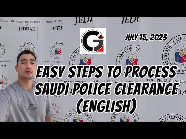 EASY STEPS TO PROCESS SAUDI POLICE CLEARANCE | SAUDI ARABIA